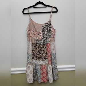 Altar'd State Patchwork Mini Dress - Multicolor